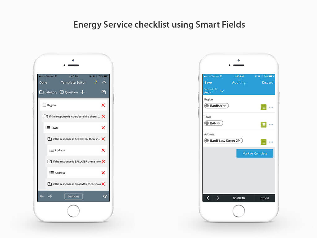 energy service using smart fields