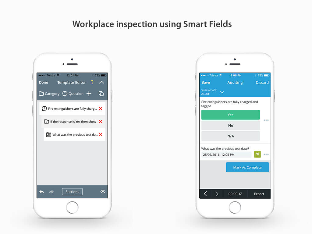 workplace inspection smart fields