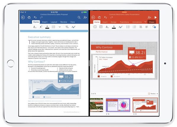 split-view-ipad-microsoft-office-apps-side-by-side-screen