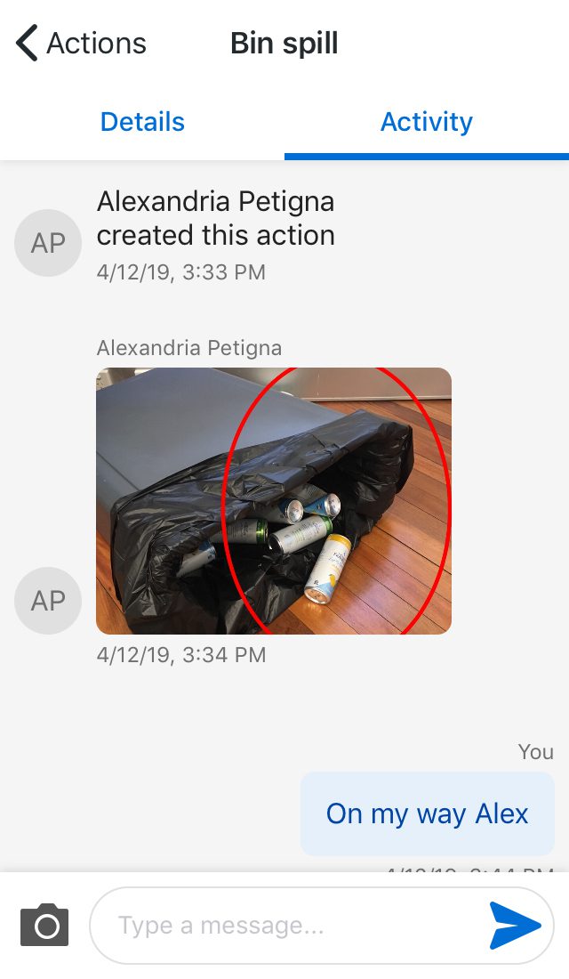 Reported action